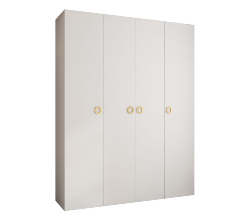 Szafa czterodrzwiowa wysoka 40 Abiks Como 1 190 biały+złoty 1 szt.