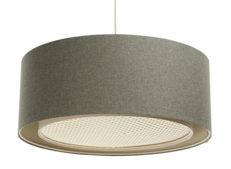 Lampa Bps Koncept wisząca ERUTAN RATTAN 60 zielona 1 szt