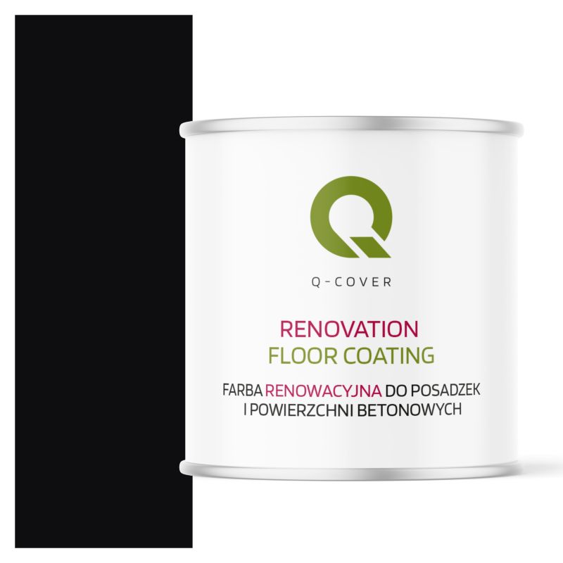 Farba Renowacyjna do Posadzek i Powierzchni Betonowych Q-Cover Czarny RAL9005 Mat 2.5L