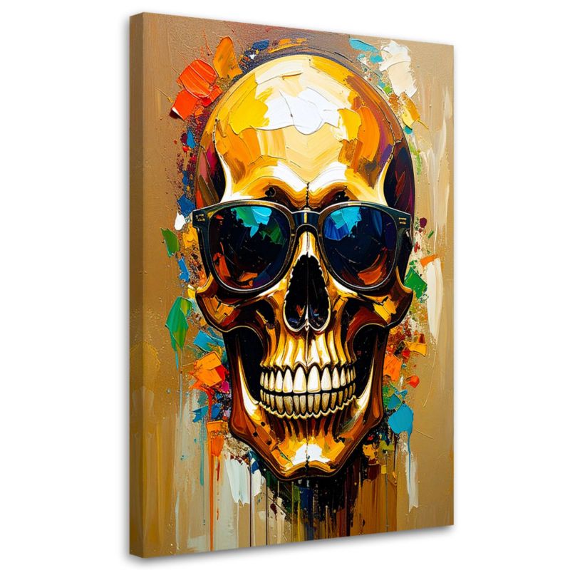 Obraz młodzieżowy Feeby Kolorowa czaszka w okularach 40x60cm 1szt