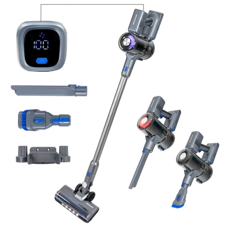 Odkurzacz Bergmann HAX 125 bezprzewodowy pionowy technologia cyklonowa filtr HEPA elektroszczotka LED 450W 1 szt.