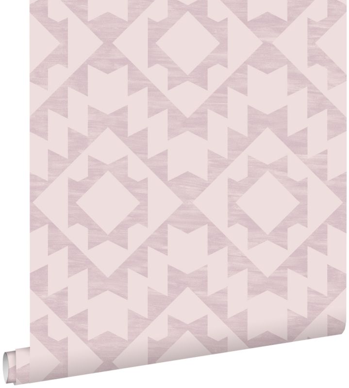 Tapeta ESTAhome Aztecki dywan Marrakesz liliowym różu 53 cm x 10.05 m - 1 rol.