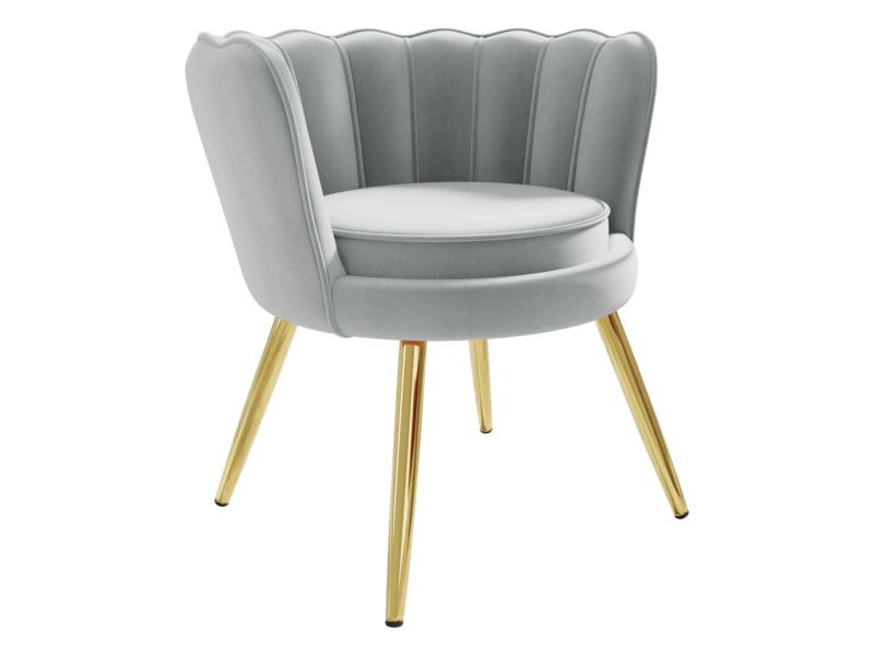 Fotel muszelka MIRJAN 24 Alutera szary 1 szt.