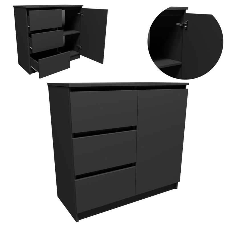 Komoda Matkam K8JER1D3S 80cm regał grafit 1 szt.