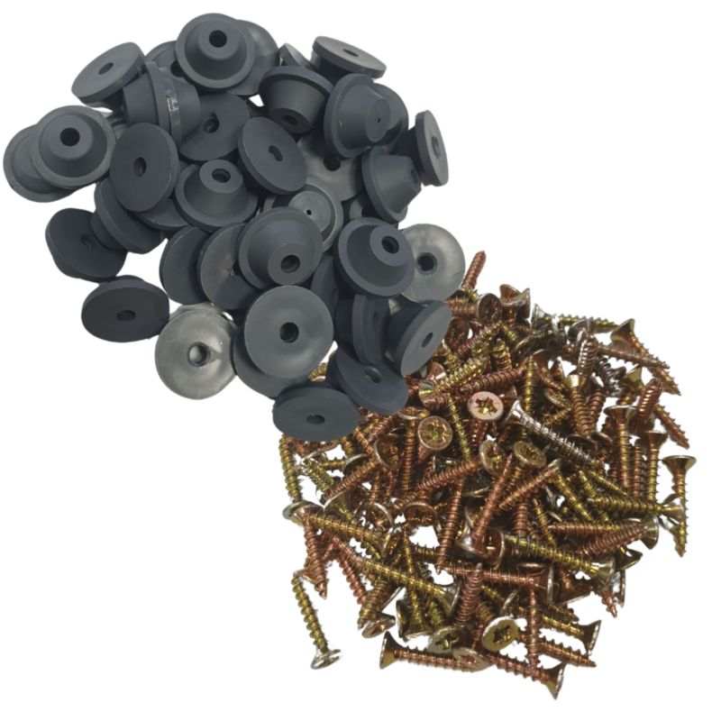 Mocowania do folii kubełkowej MODO24 podkładki i wkręty zestaw 30 szt.