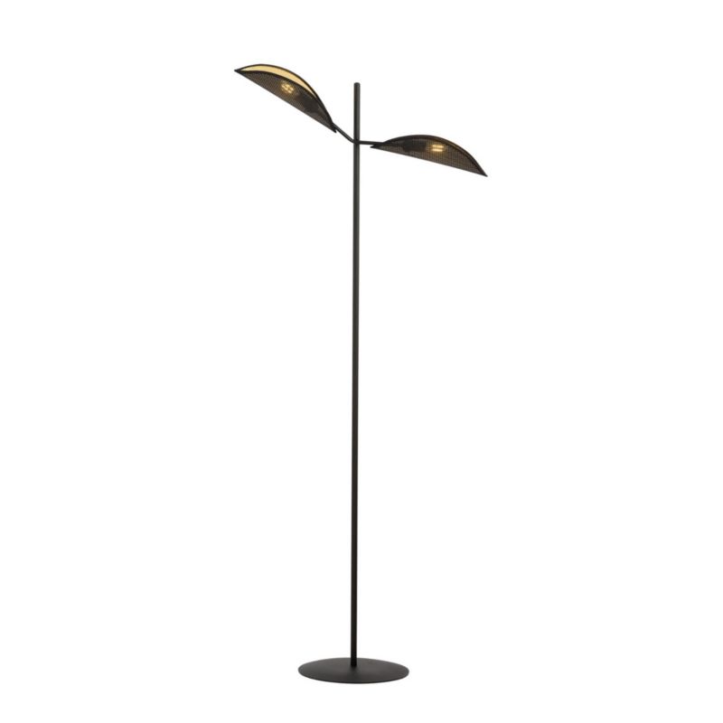 Lampa podłogowa stojąca Emibig Vene czarno-beżowa 2 x E14 x 10W wym: 150 x 69 cm - 1 szt.