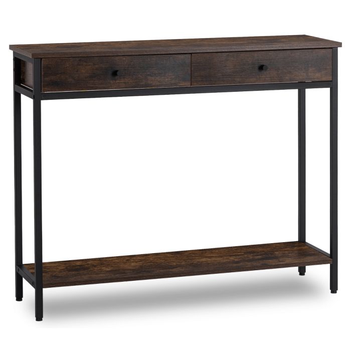 Konsolka Mebel Elite EVERLY Do Przedpokoju z Szufladą Industrialna Dąb Rustykalny 1 szt