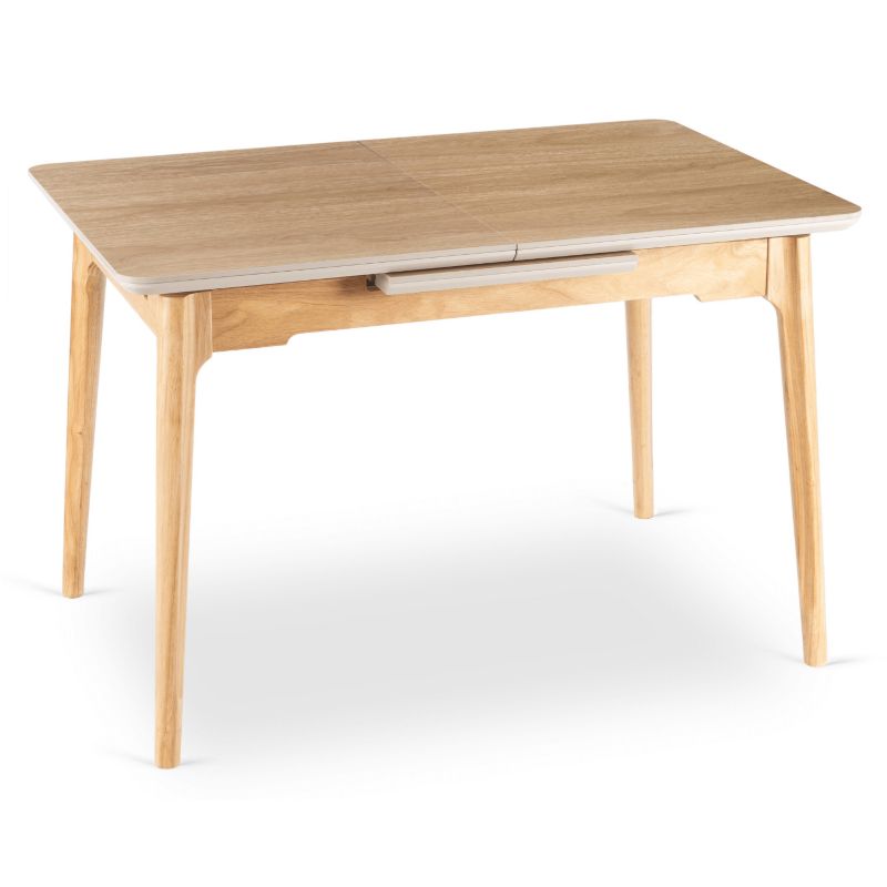 Stół Ceramiczny Mebel Elite Rozkładany Spiek Kwarcowy Do Jadalni Dąb SAMER 120-160 1 szt