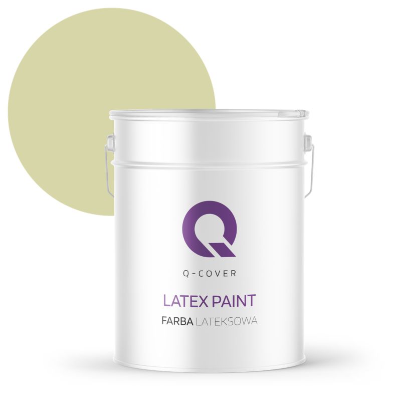 Farba Lateksowa Do Ścian i Sufitów Q-Cover Groszkowy jasny H2464 Głęboki Mat 10L