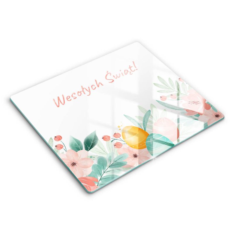Szklana deska do krojenia Wallfluent 60x52 cm Radosnych Świąt Wielkanocnych 1 szt.