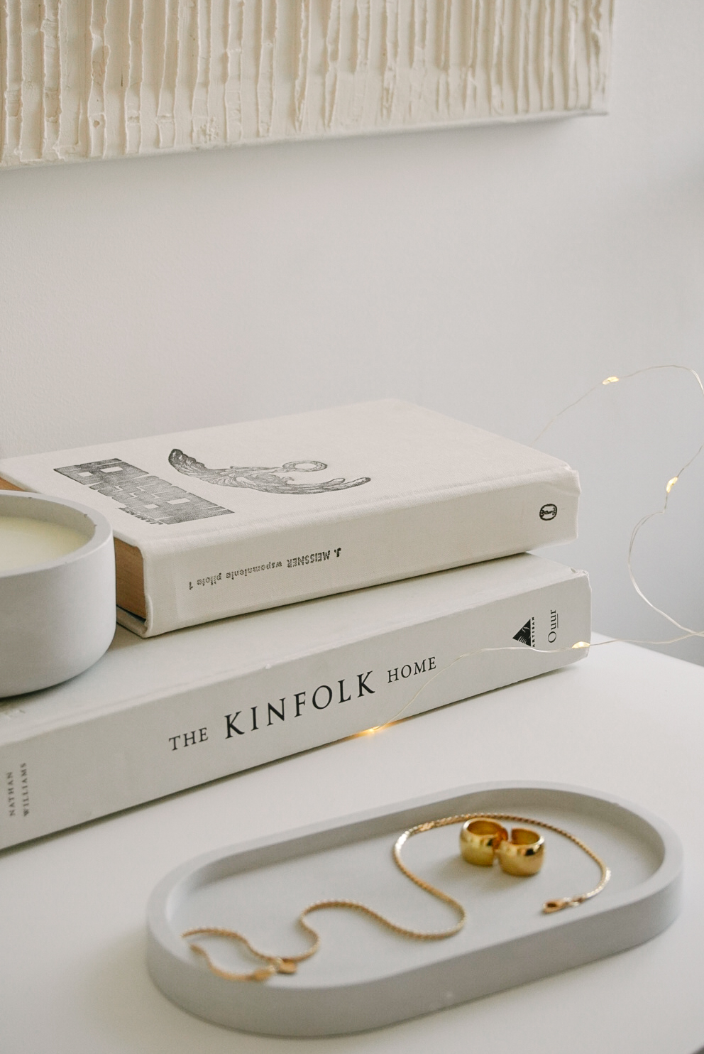 Lillow - Taca, podstawka dekoracyjna do świec i biżuterii - szara - Uszyto w Polsce