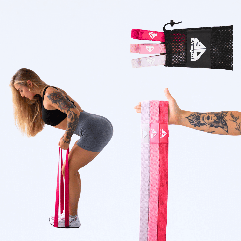 Materiałowe gumy do ćwiczeń - Pink Passion Power Band - Deep Breath