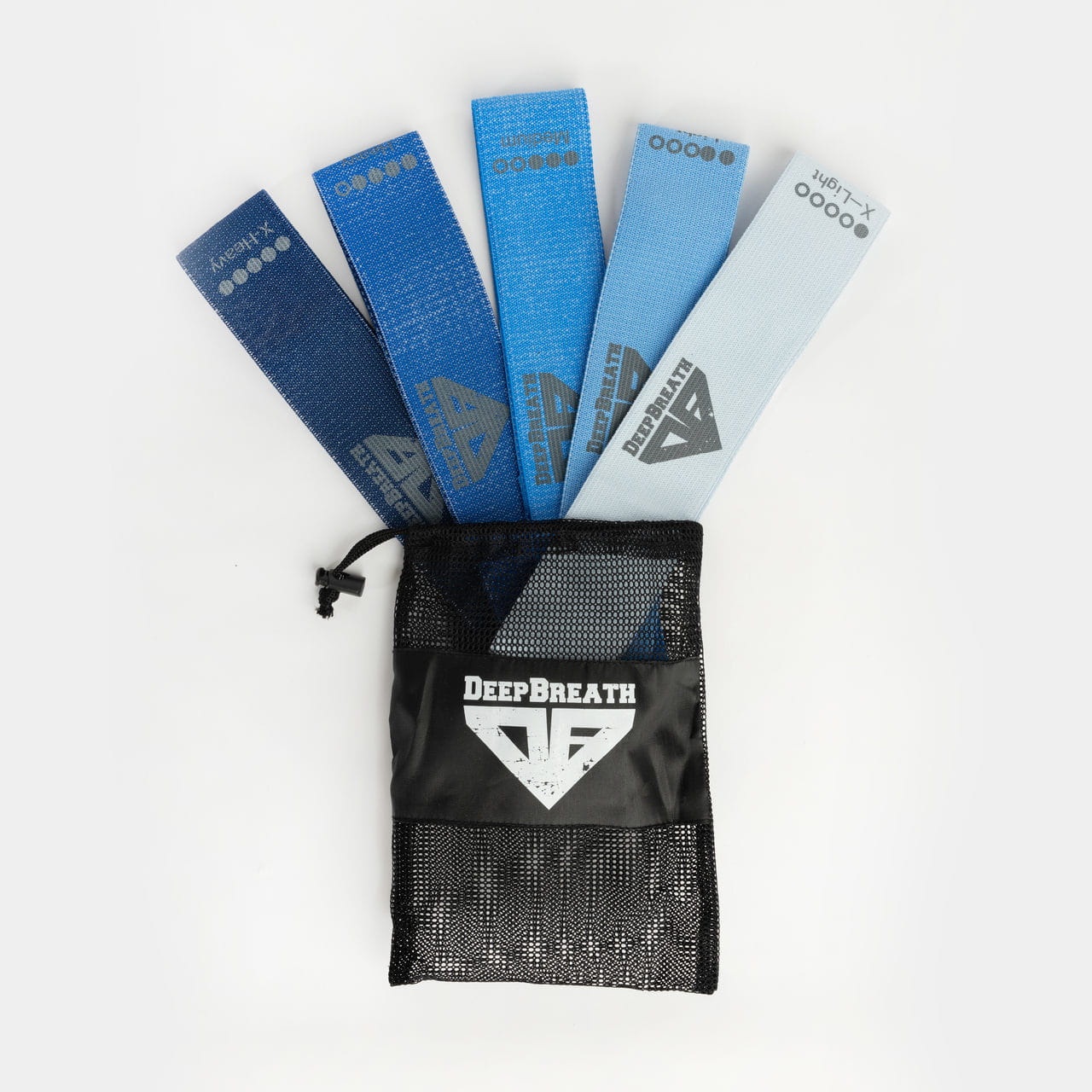 Materiałowe gumy do ćwiczeń - Blue Mini Band - Deep Breath