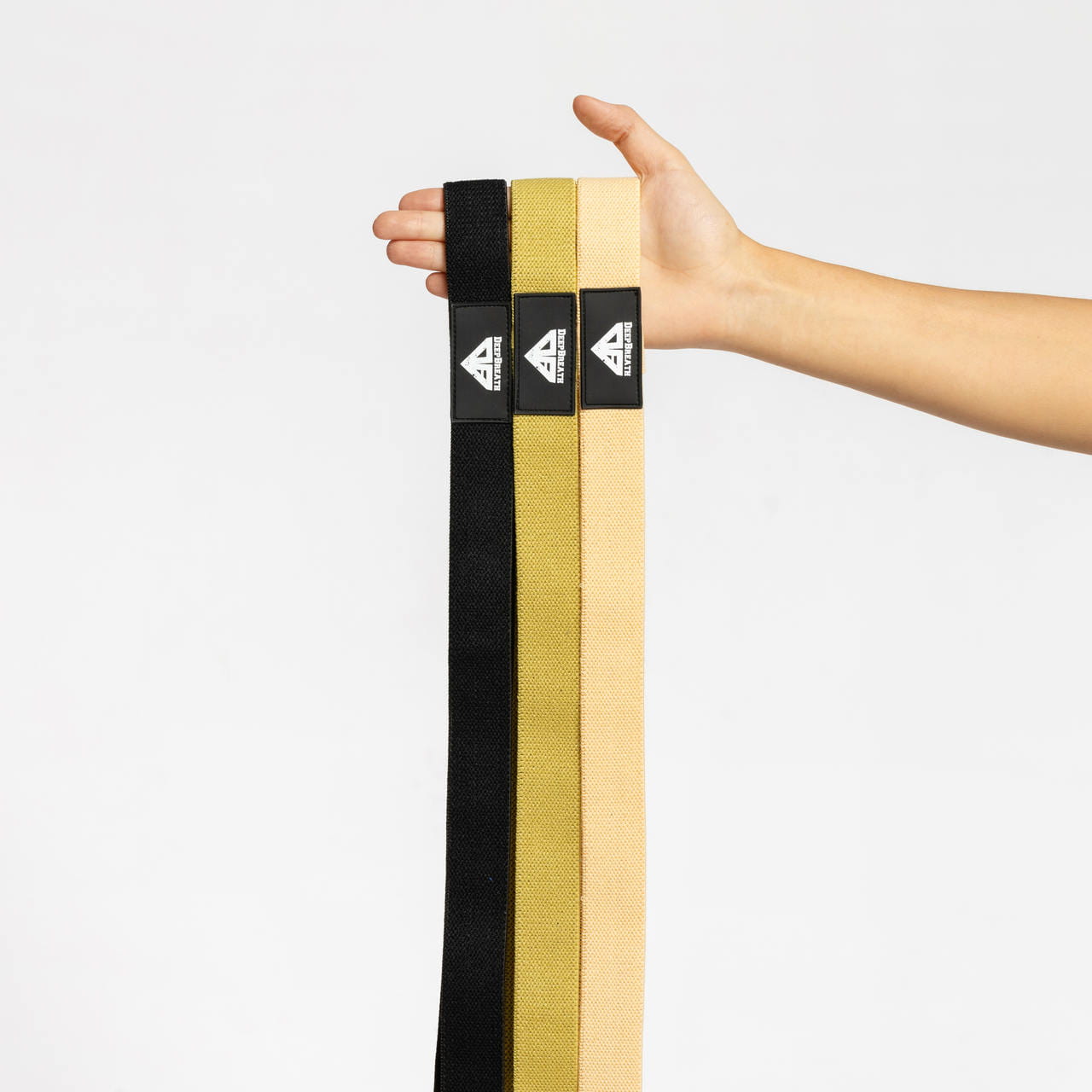 Materiałowe gumy do ćwiczeń - Olive Power Band - Deep Breath