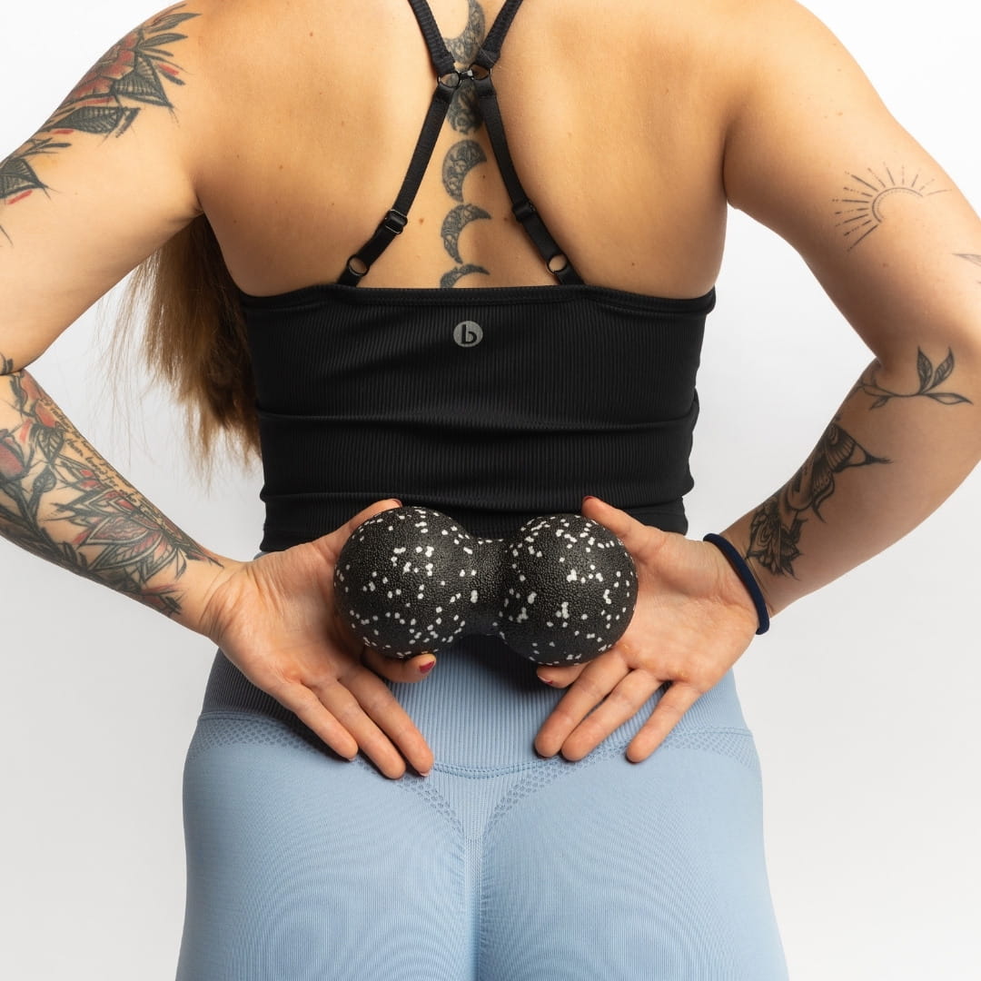 Podwójna piłka do masażu - Black Double Ball - Deep Breath