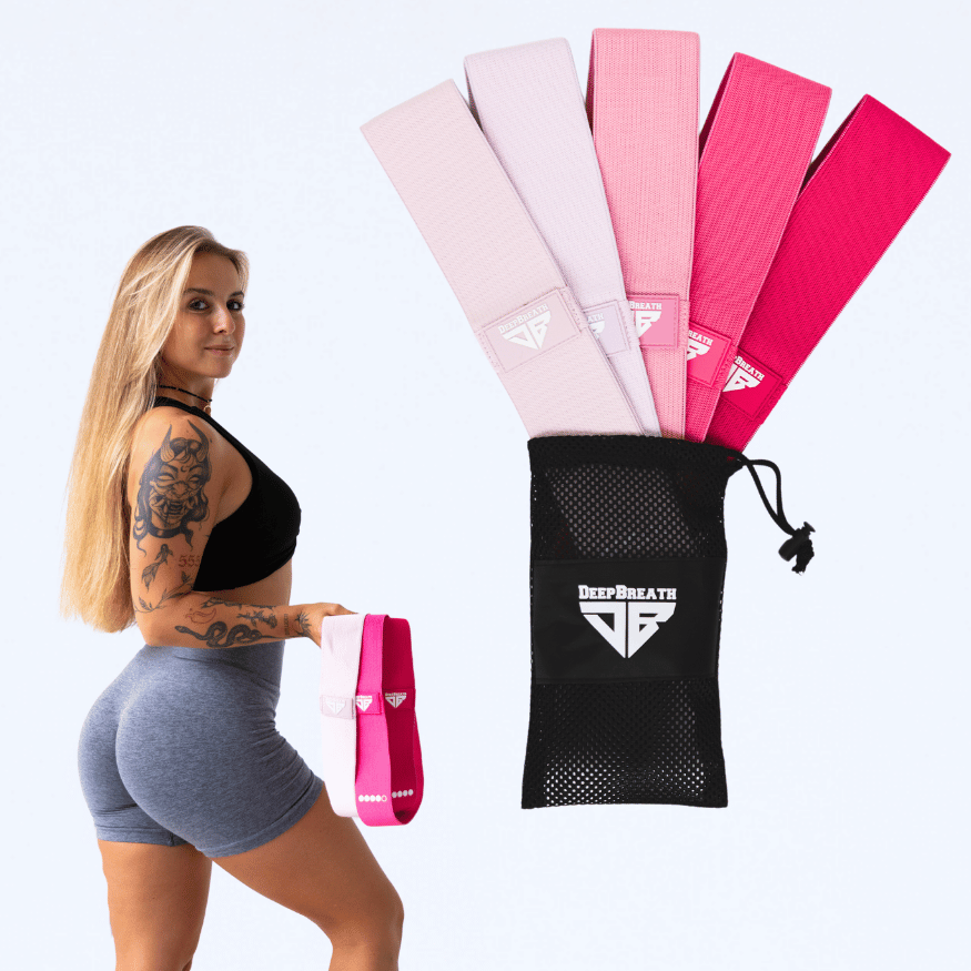 Materiałowe gumy do ćwiczeń - Pink Passion Mini Band - Deep Breath