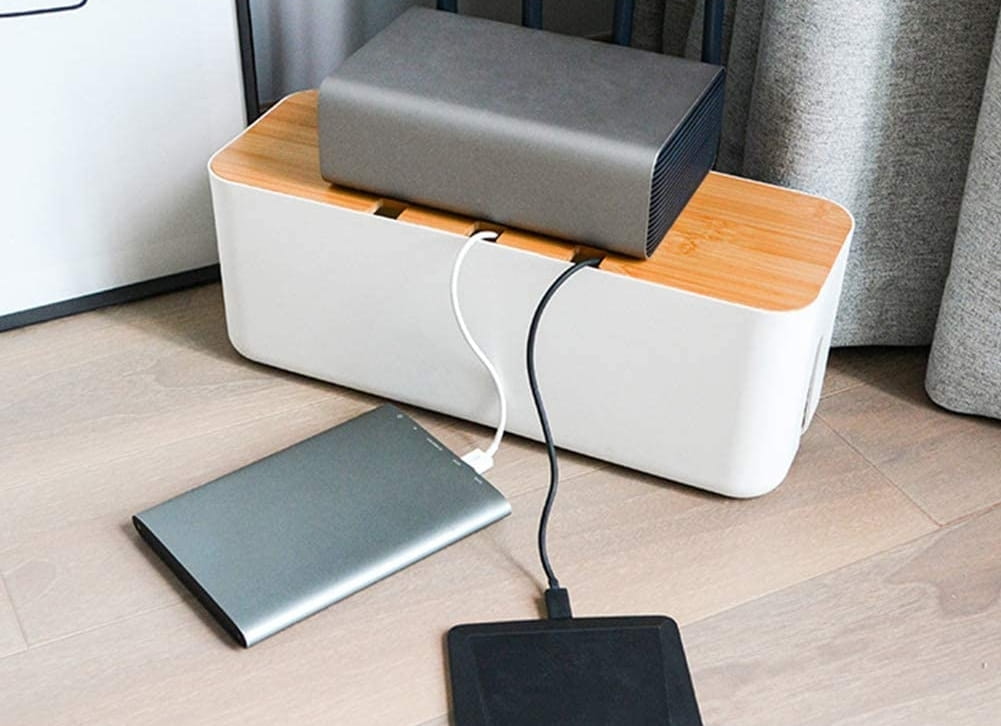 Organizer na Kable Listwy AG381I drewno biały - Henryx24