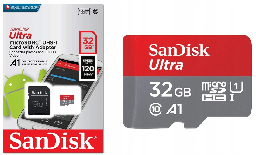 SanDisk Micro SDHC 32GB 120MB/s A1 cl10 SDSQUA4-032G-GN6MA SDSQUA4-032G-GN6IA - Henryx24