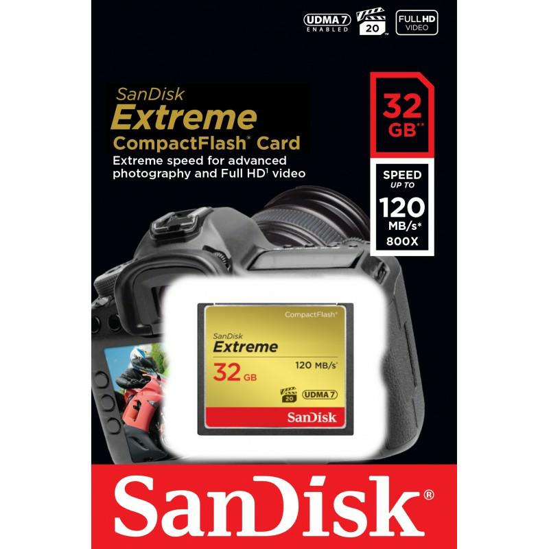 SanDisk CF Extreme 32GB 120MB/s x800 SDCFXSB-032G-G46 - Henryx24