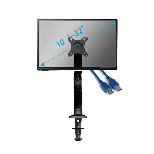 ART Uchwyty do monitora L17GD biurkowy gazowy 9KG 10-32" 2x USB3.0 - Henryx24