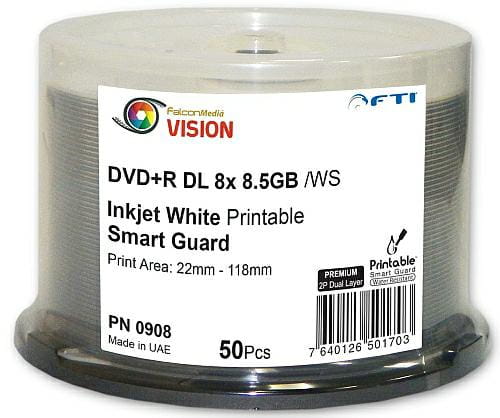 FALCON DVD+R x8 8,5GB PRINT GLOSSY c-50 PRO Wodoodporne - Henryx24