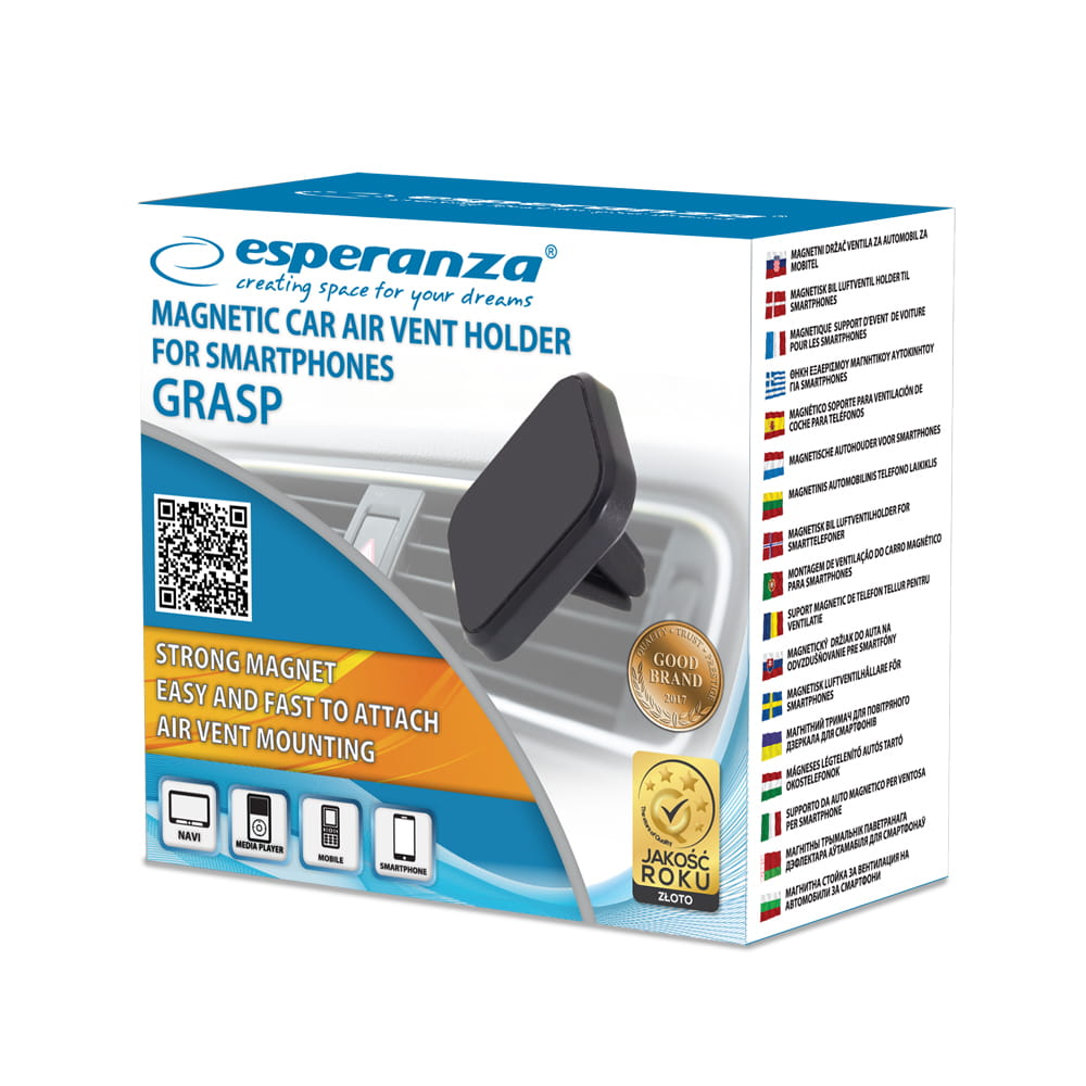 ESPERANZA Uchwyt Samochodowy EMH129 do kratki MAGNETYCZNY ESPERANZA - Henryx24