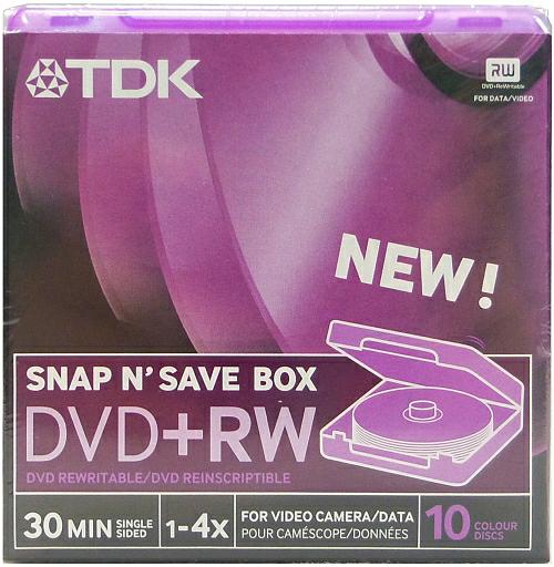 TDK DVD+RW mini x4 1,4GB 8cm n"save c-10 DVD+RW14SBPEB10 - Henryx24