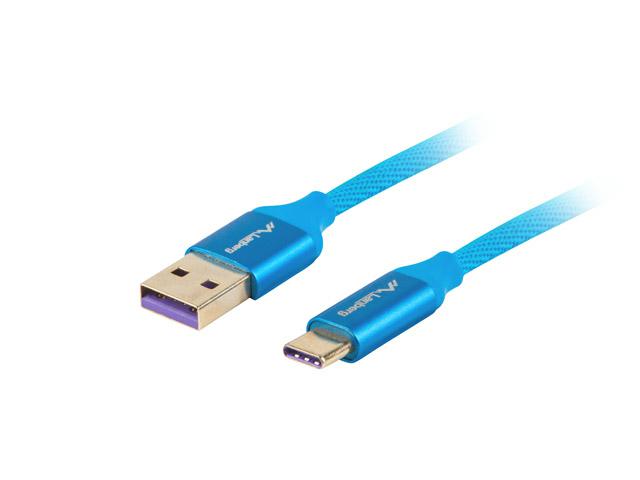 Kabel USBC na USB 2.0 1m 5A Z26778 PREMIUM NIEBIESKI - Henryx24