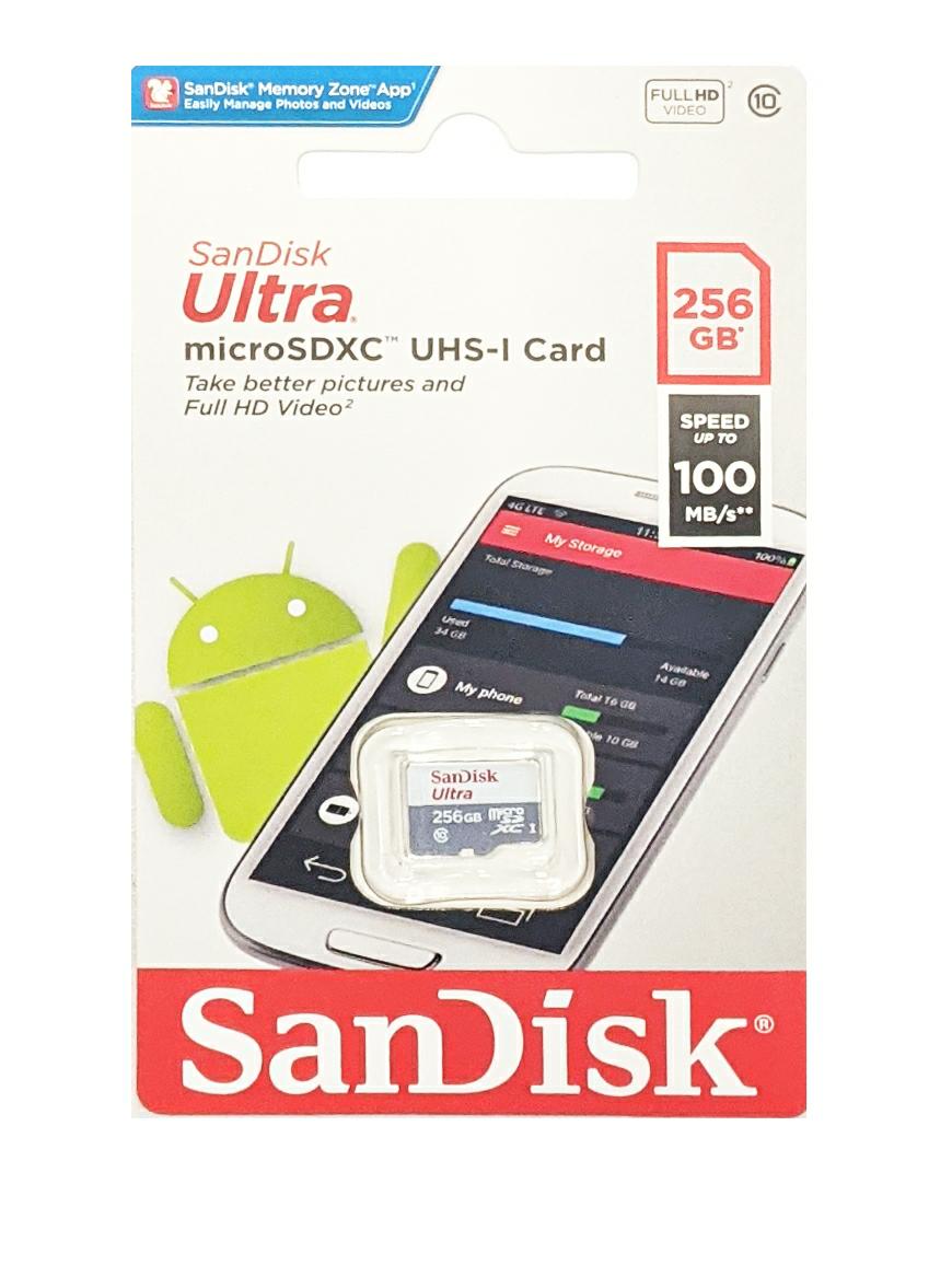 SanDisk Micro SDXC 256GB 100MB/s cl10 SDSQUNR-256G-GN3MN - Henryx24