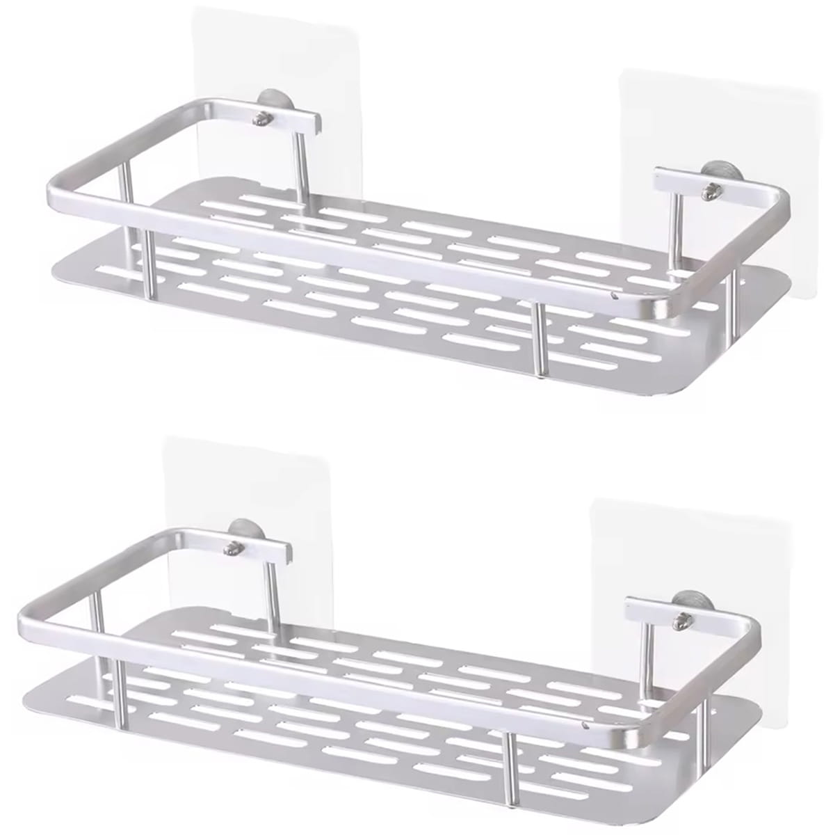 Półka łazienkowa 2 szt. DA264A srebrna pod prysznic - Henryx24