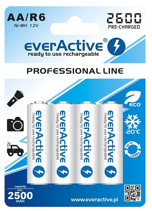 EVERACTIVE Akumulator R6 AA op-4 2600mAh - Henryx24