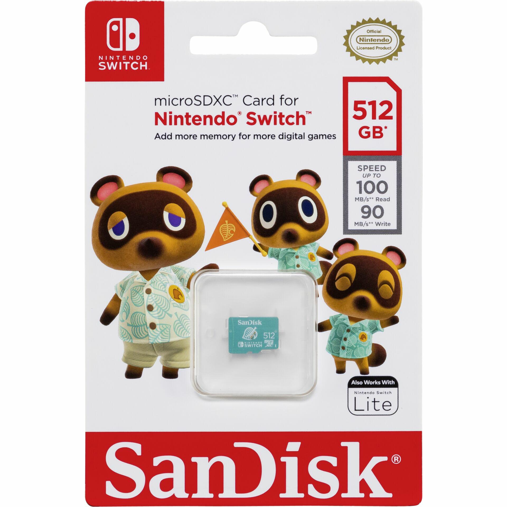 SanDisk Micro SDXC 512GB 100/90MB NINTEN SDSQXAO-512G-GNCZN c10 V30 U3 4K NINTENDO SWITCH - Henryx24