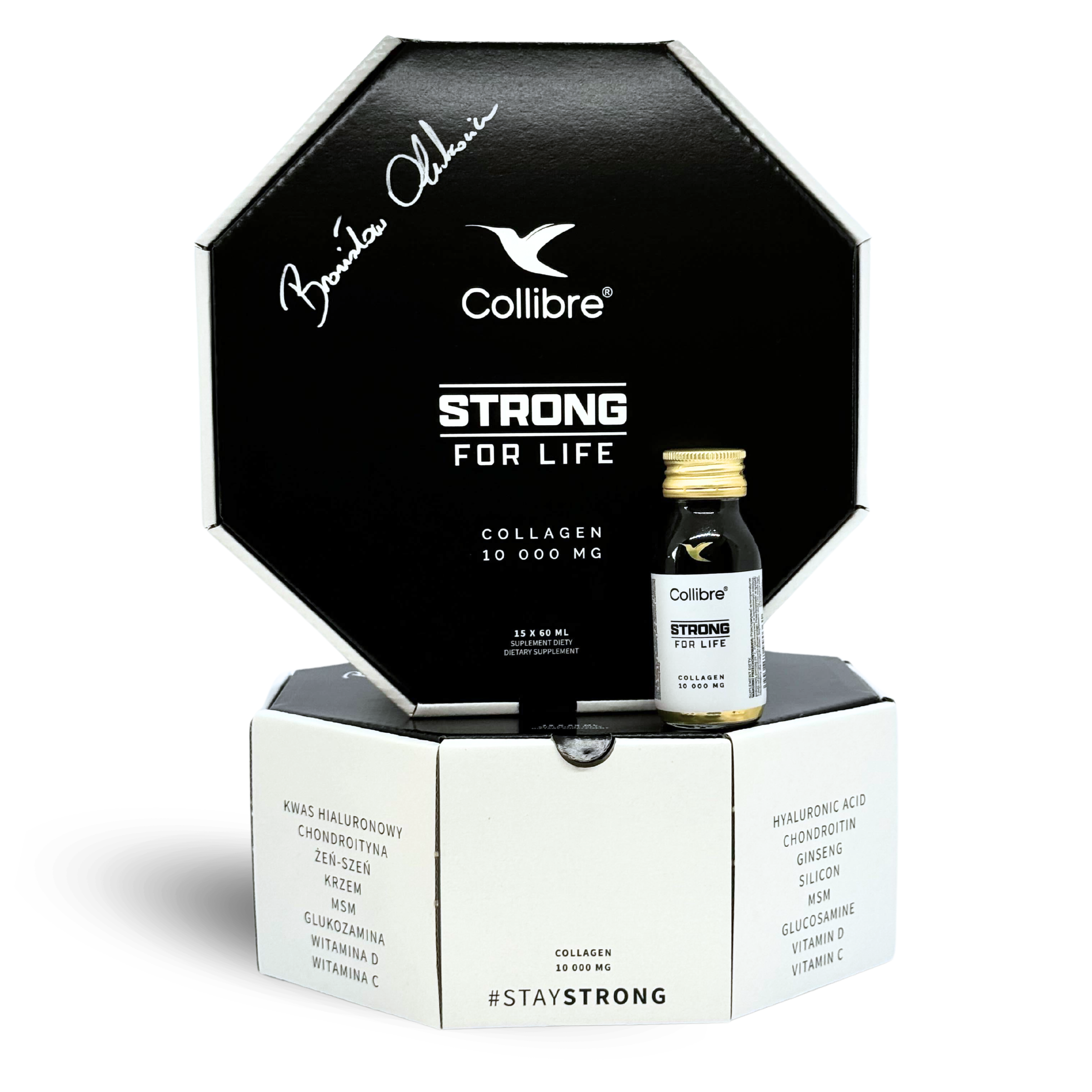 Collibre - Strong For Life Kolagen do picia - Wsparcie sportowców, 30 butelek (Zawartość zestawu: 30 x butelka 60ml)