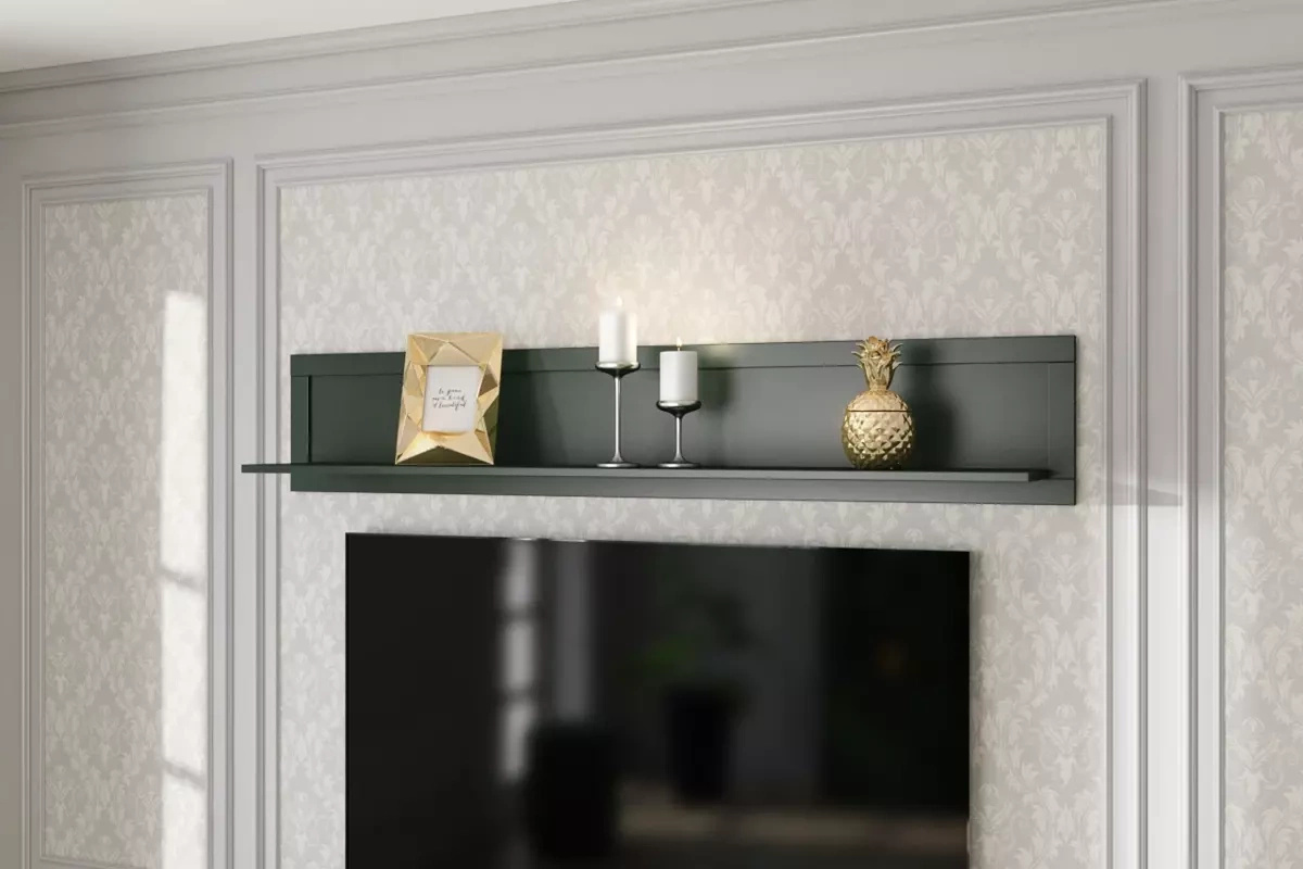 Klasyczna półka wisząca butelkowa zieleń IVORIA