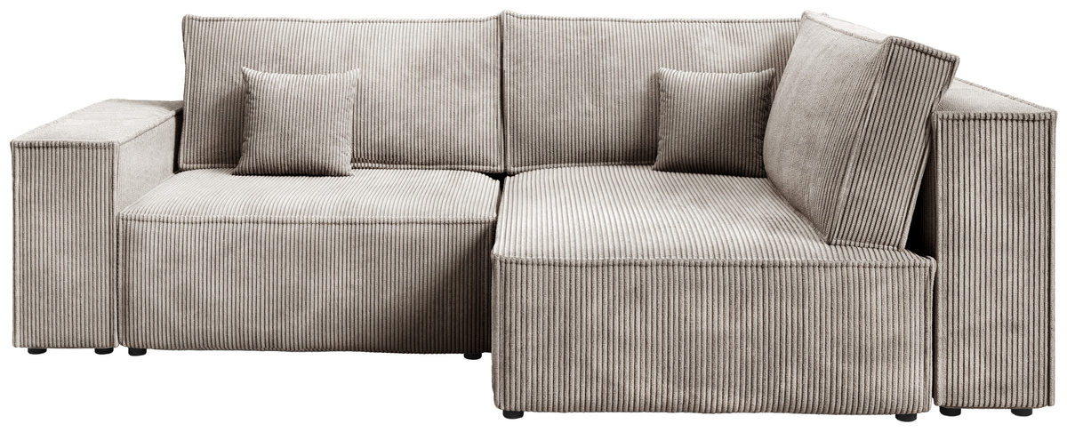 Beżowy narożnik do salonu z funkcją spania PEDRO DUO