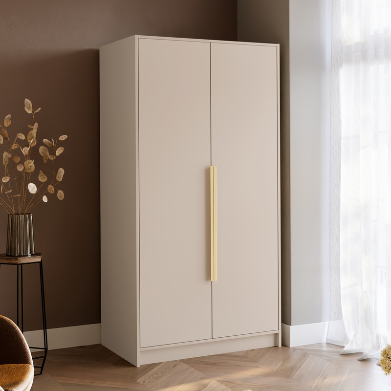 Szafa na ubrania do sypialni 100 cm LESTO kaszmir