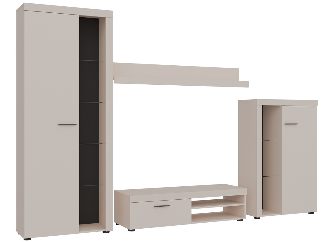 Nowoczesny zestaw mebli do salonu SAMBA beż piaskowy