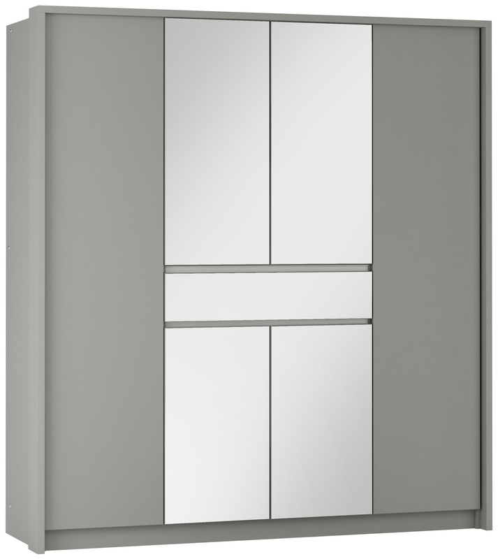 Pojemna szafa uchylna z lustrem i półkami 200 cm SPARK