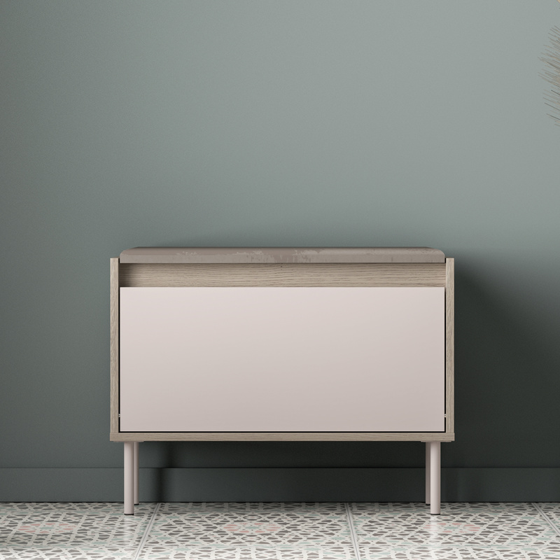 Niska szafka na buty z otwieraną klapą 70 cm VOCO kaszmir