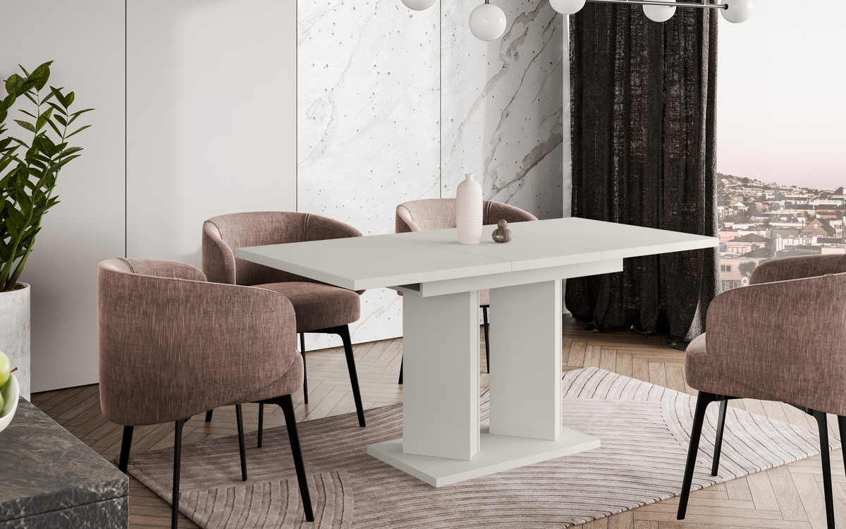 Stół rozkładany 160 cm do jadalni prostokątny GONDO kaszmir