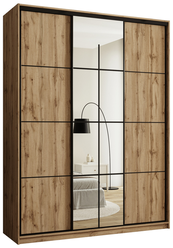 Szafa przesuwna z lustrem 180 cm do sypialni EDGE MAX