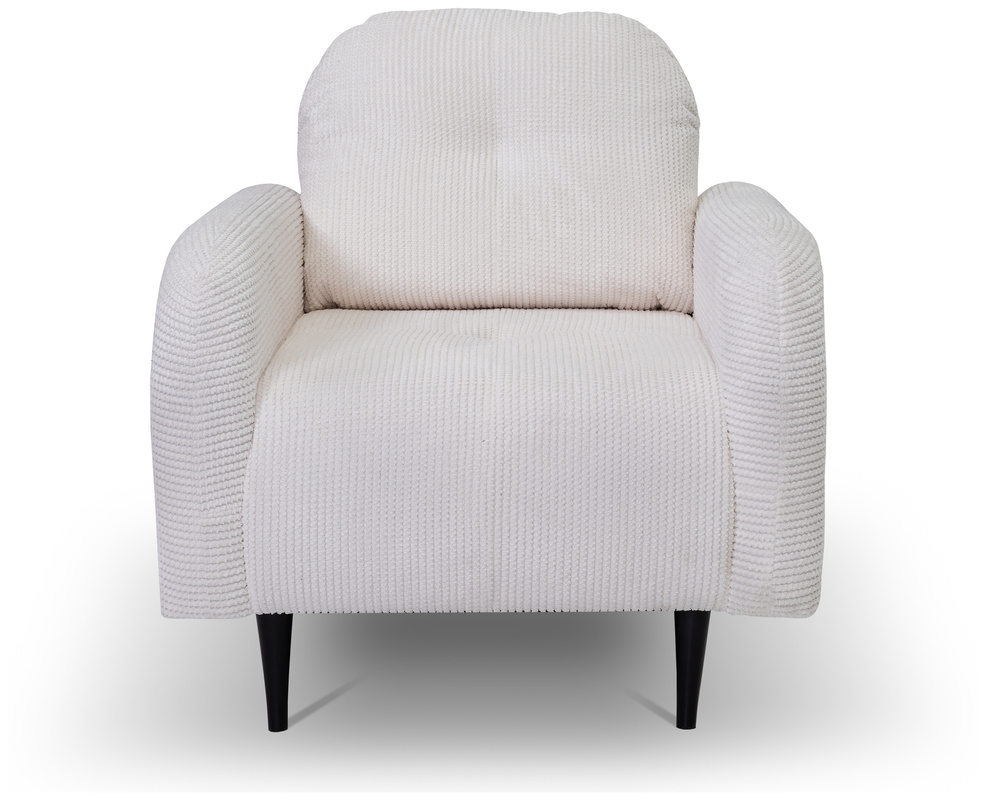 Wygodny biały fotel do salonu OBLAK