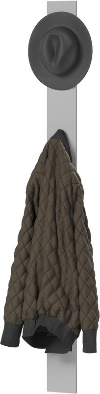 Szary wieszak ścienny pionowy na ubrania do przedpokoju SIMPLY