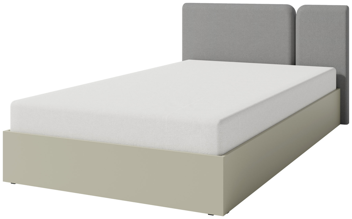 Młodzieżowe łóżko 120x200 cm ze stelażem i pojemnikiem LISSARO jednoosobowe