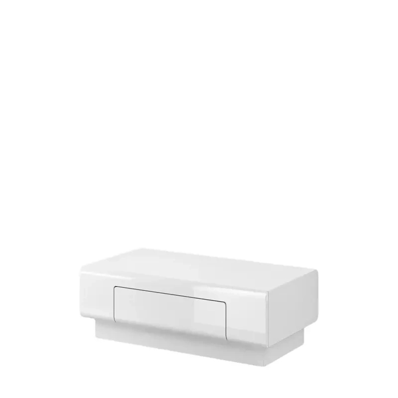 Stolik kawowy z szufladą TENDER biały połysk