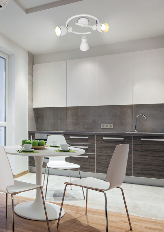 Biała lampa sufitowa spiralna 3xE14 do salonu FIDO metal