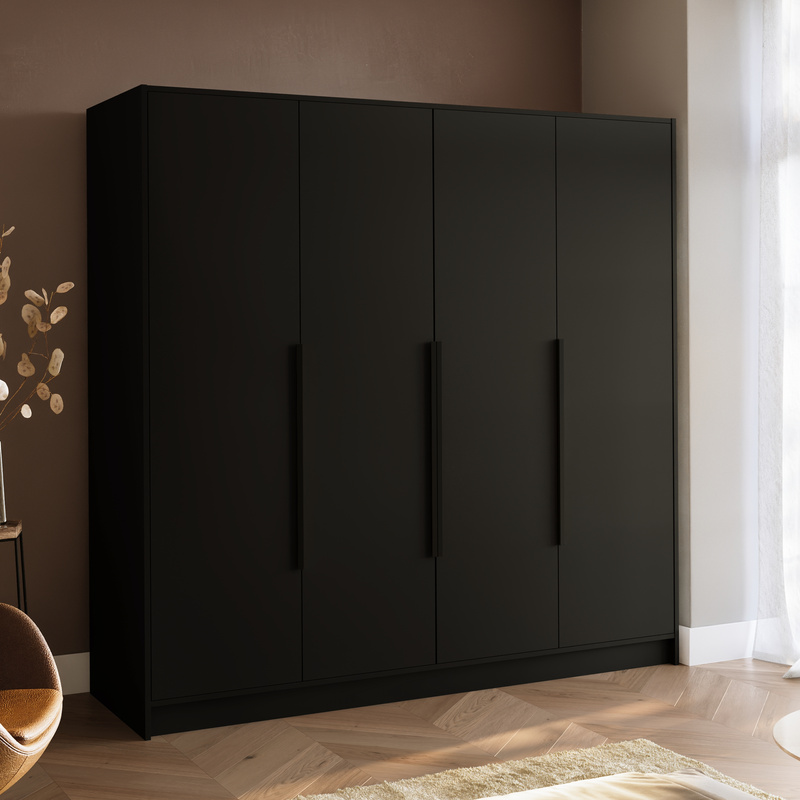 Szafa 200 cm na ubrania do garderoby LESTO czterodrzwiowa