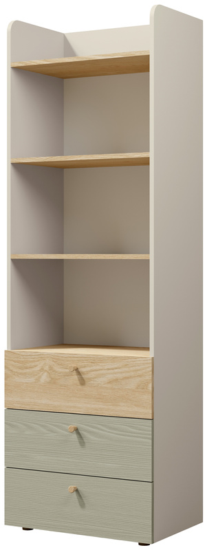 Młodzieżowy regał na książki z szufladami 60 cm YOKO