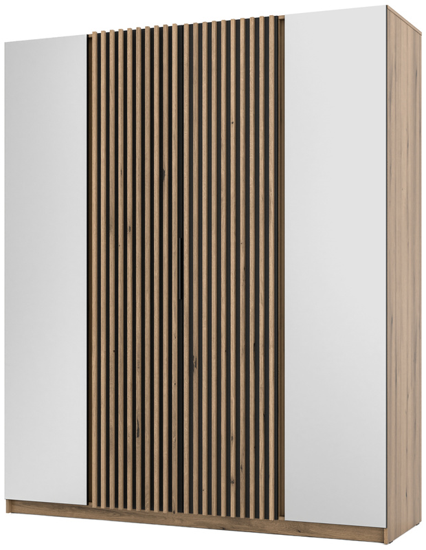 Loftowa szafa z półkami i lustrem 200 cm KARAT