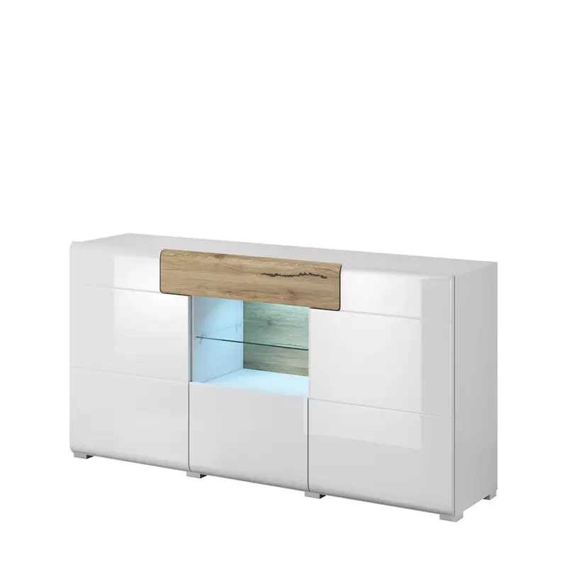 Komoda 159 cm TENDER biały połysk